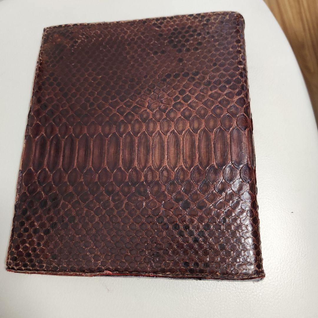 20穴用ルーズリーフバインダーカバーヘビ革（本革）