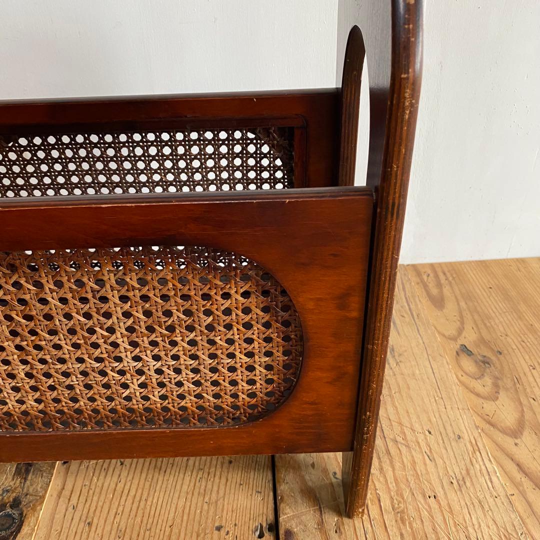 2点セット カゴ棚 マガジンラック レトロ z969