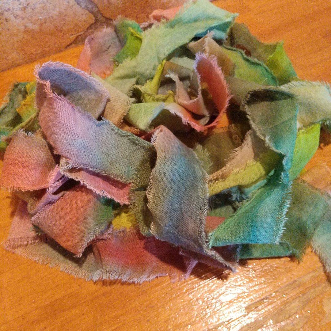 ②クユラ63,ジャンクジャーナル素材。フリンジ加工裂き布リボン