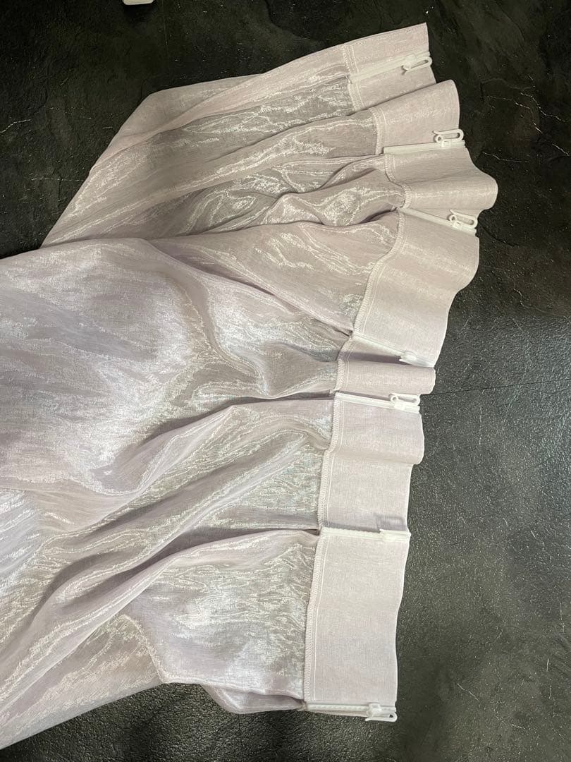 薄紫色 UVカット レースカーテン