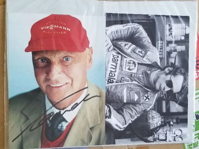F1、ニキ・ラウダ、直筆サイン、写真