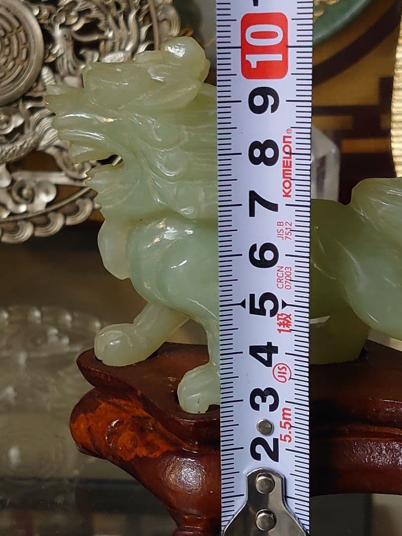 開運 龍 龍神 麒麟置き物 翡翠 彫刻 骨董品