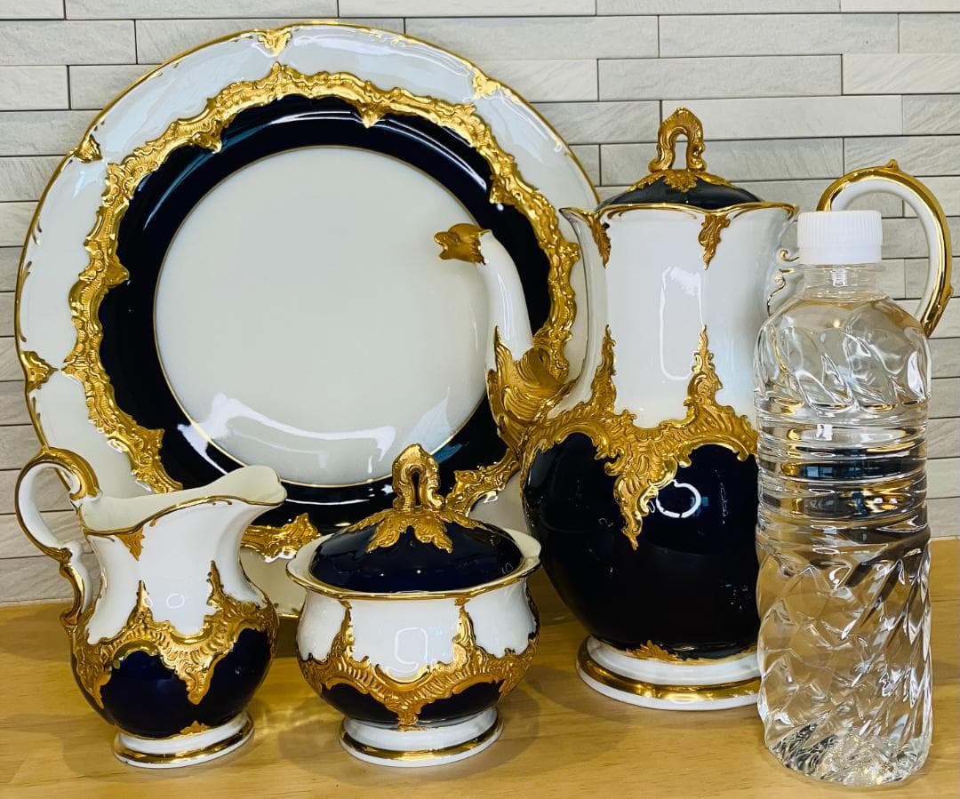 最高級24金マイセン グランツゴールドBフォーム定価68万円4点大型超美品1級品