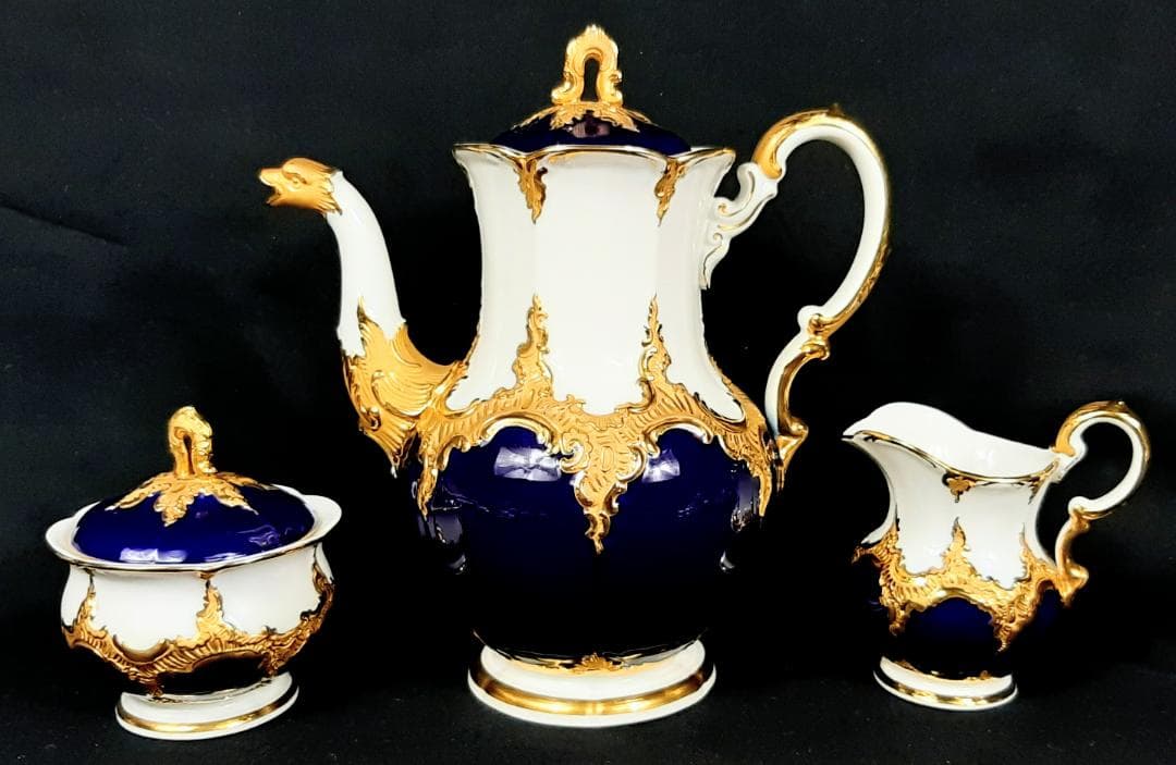 最高級24金マイセン グランツゴールドBフォーム定価68万円4点大型超美品1級品