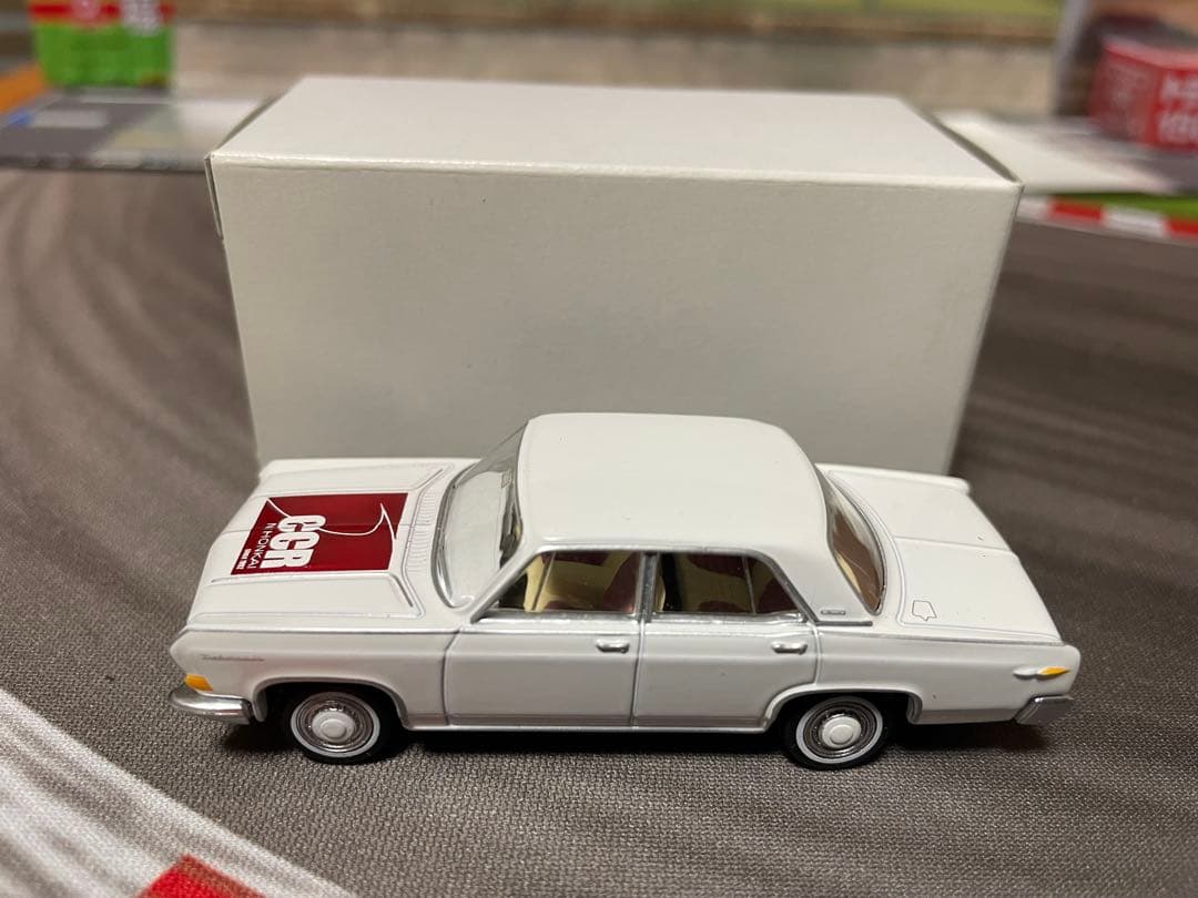 トミカLV 糸魚川CCR限定三菱デボネア　サンプルモデルタンポ赤濃い