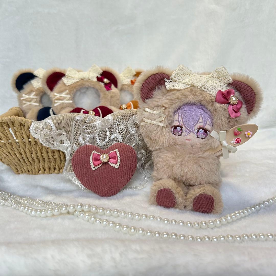 持てるよくまさん.12〜14cm/ピンク❤︎おすわりぬい服 着ぐるみ ちびぐるみ