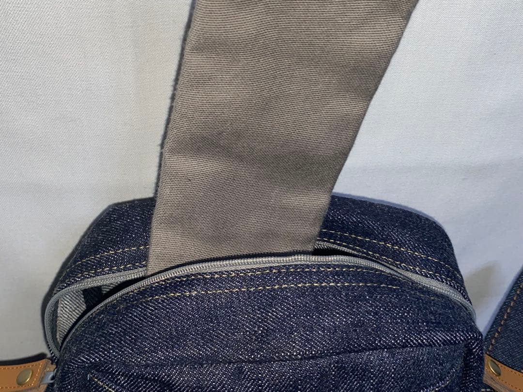 ハンドメイド☆岡山デニム♪ハチワレ☆黒ネコ☆ショルダーバッグ