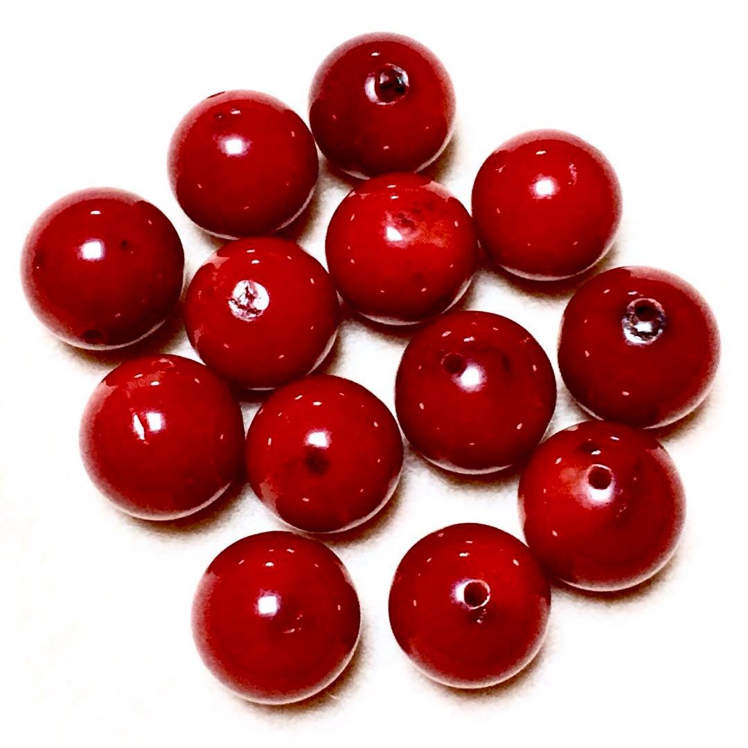 【Rtav】特価 K18 赤珊瑚 10mm・淡水真珠 チェーンフックピアス