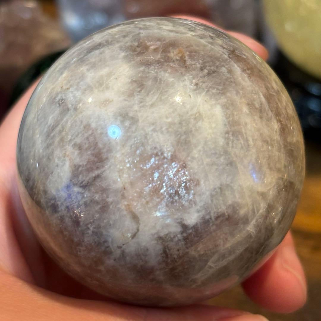 サンストーンムーンストーン共生＊5.4cmスフィア＊パワーストーン天然石