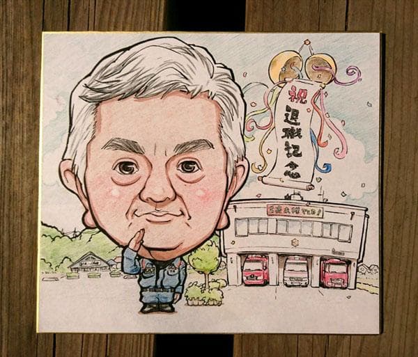似顔絵 敬老の日プレゼント 還暦 喜寿 傘寿 米寿 卒寿 白寿 百寿 背景付き