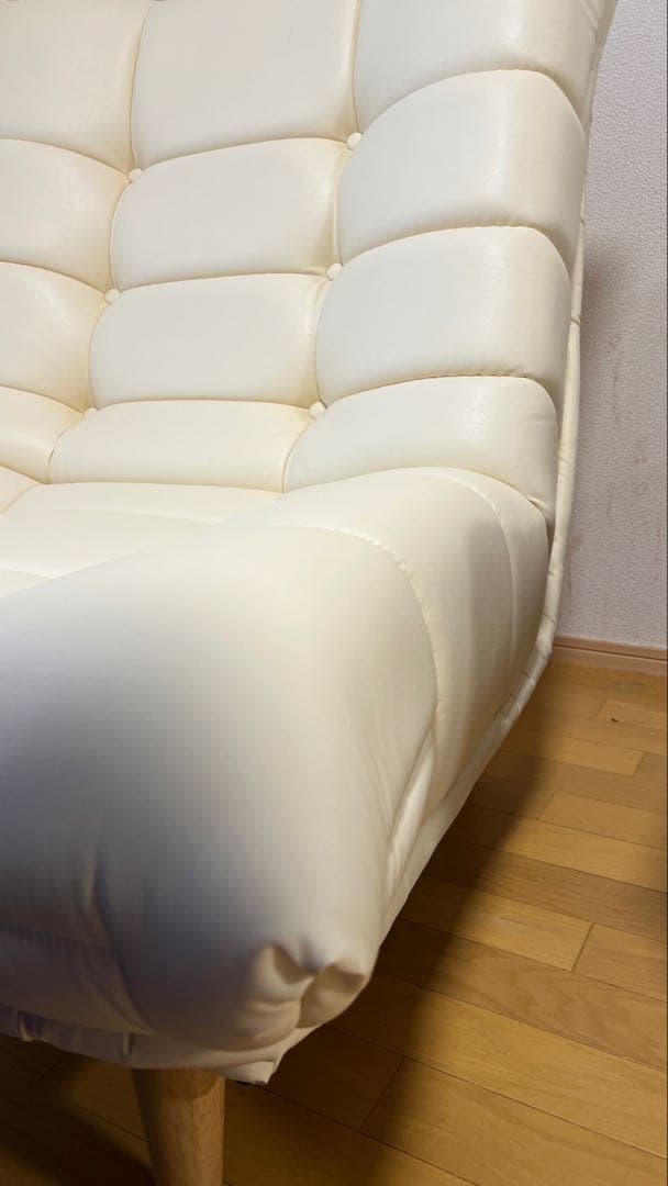 新生活応援値下中！▪︎美品▪︎ 1人掛けソファ アイボリー 脚取り外し可 幅85cm