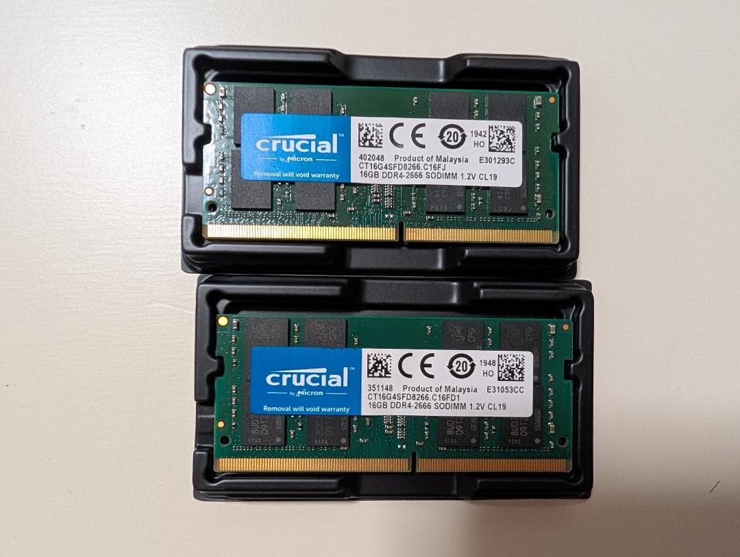 メモリー Crucial SODIMM 32GB (16Gx2) DDR4-2666
