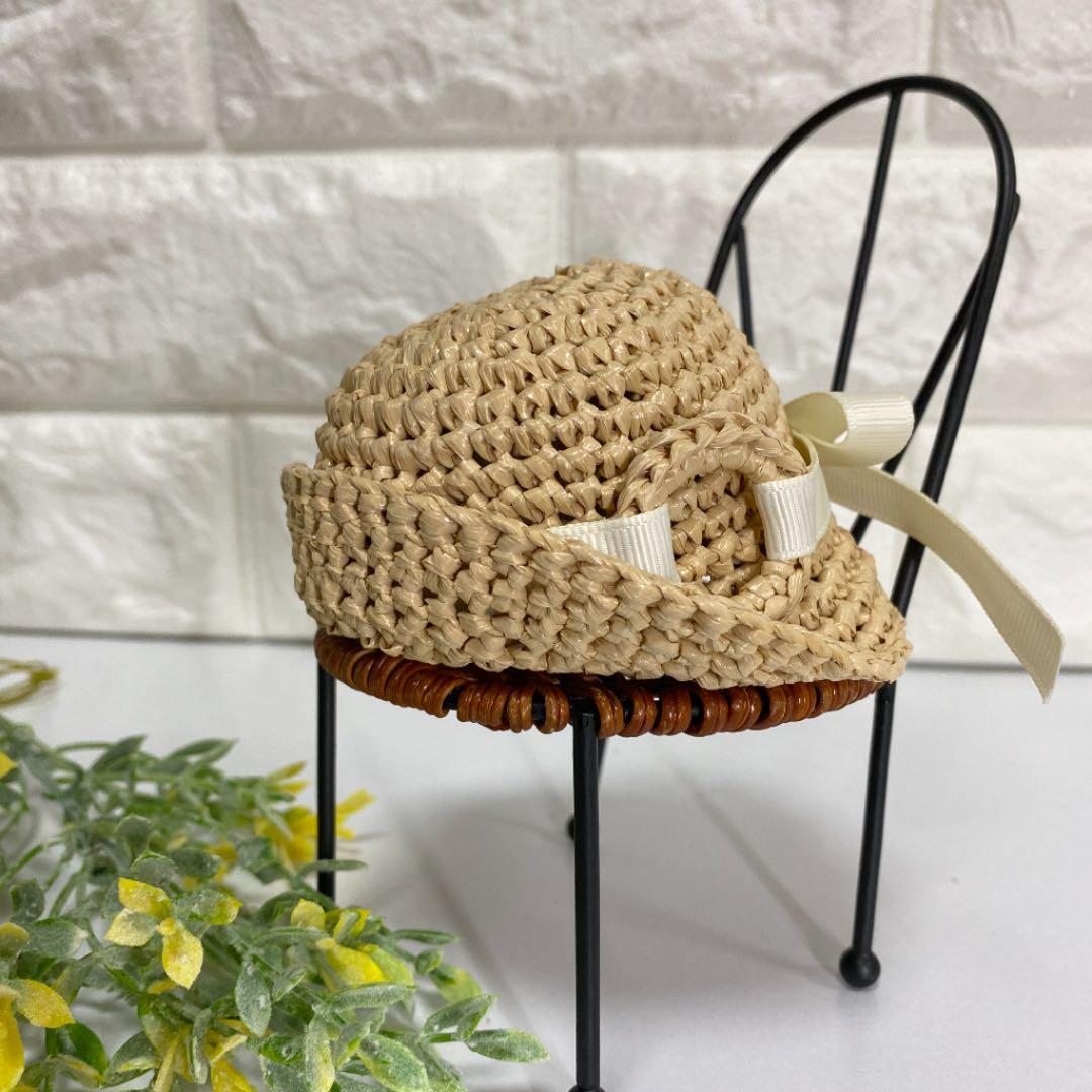 ミディブライス♥︎ロールアップブリム2wayアレンジ麦わら帽♥︎オフホワイト