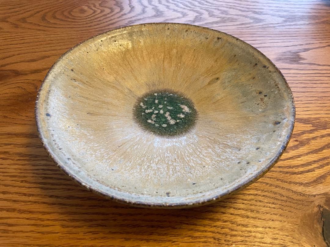 未使用品　井上茂　灰釉　8寸皿　器　作家　陶芸　茶器　酒器　人気　希少　ペア