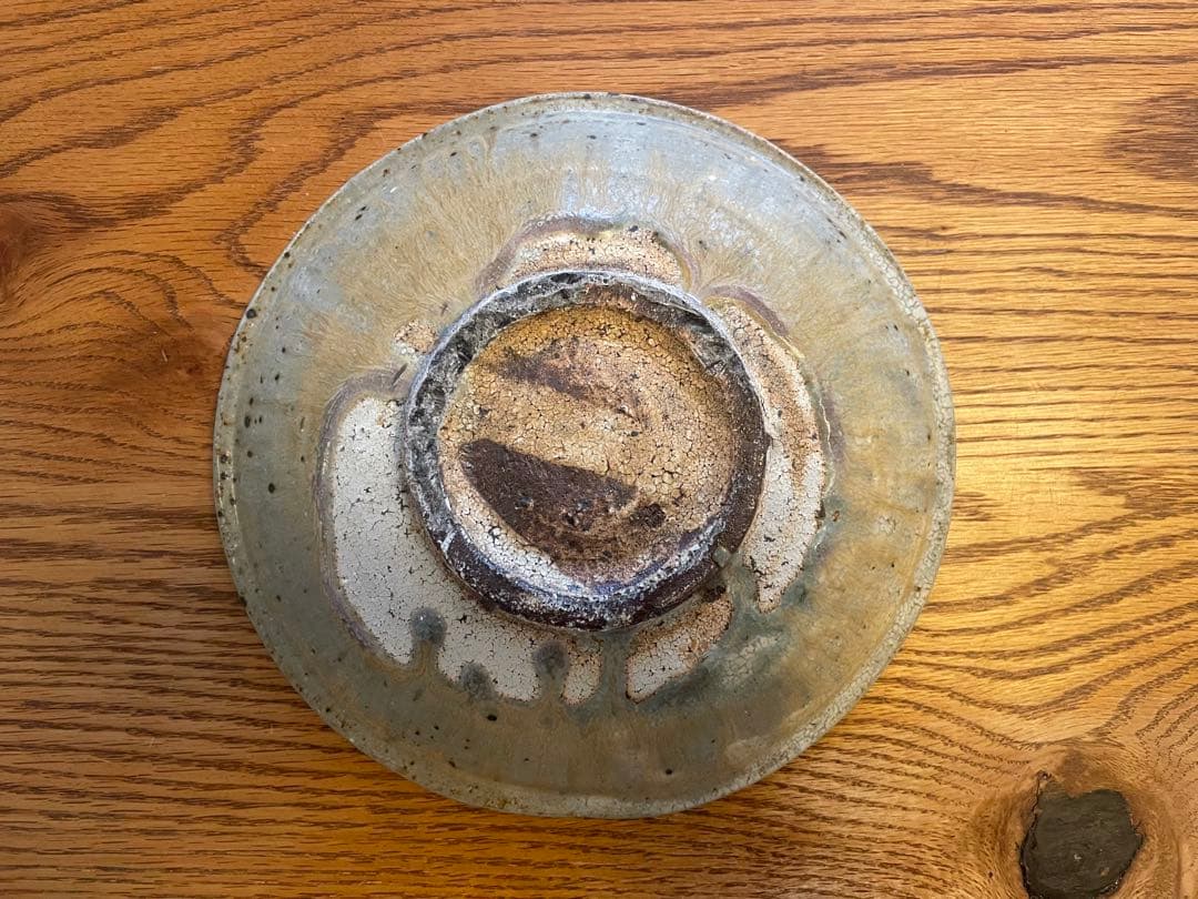 未使用品　井上茂　灰釉　8寸皿　器　作家　陶芸　茶器　酒器　人気　希少　ペア