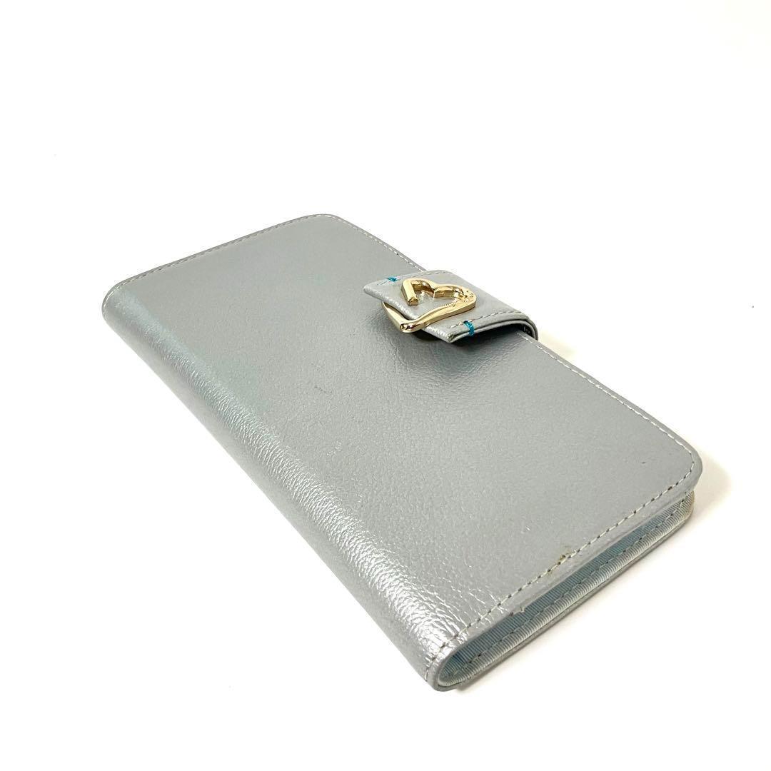 ランバンオンブルー LANVIN ロシェ 多機種対応手帳型スマホケース シルバー