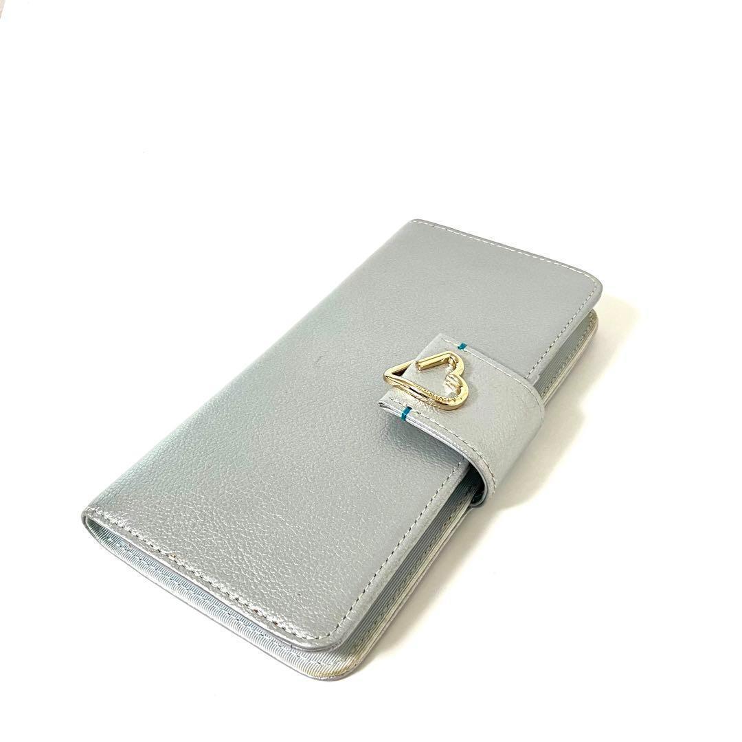 ランバンオンブルー LANVIN ロシェ 多機種対応手帳型スマホケース シルバー