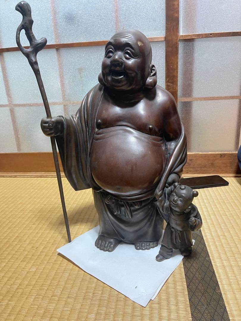 銅製仏像風キャラクター 約40cm