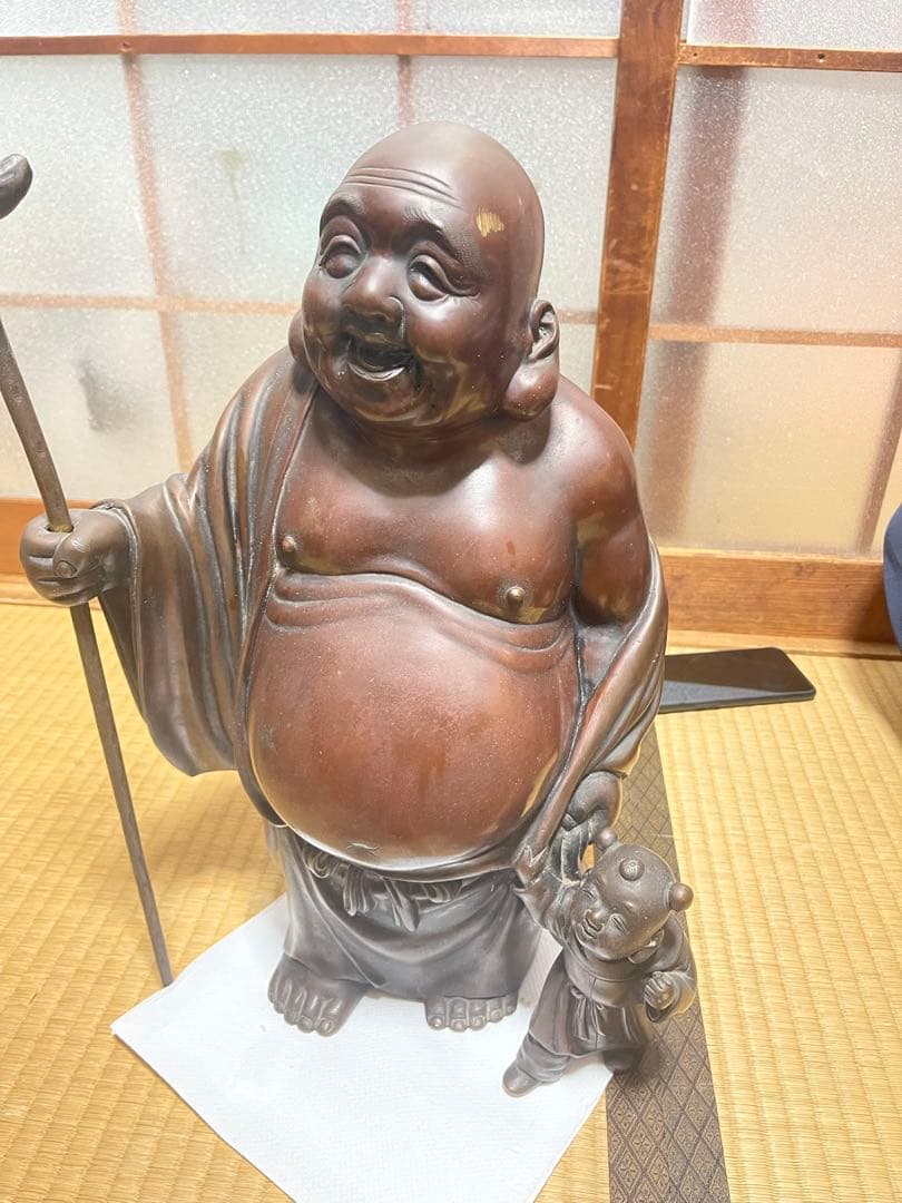 銅製仏像風キャラクター 約40cm
