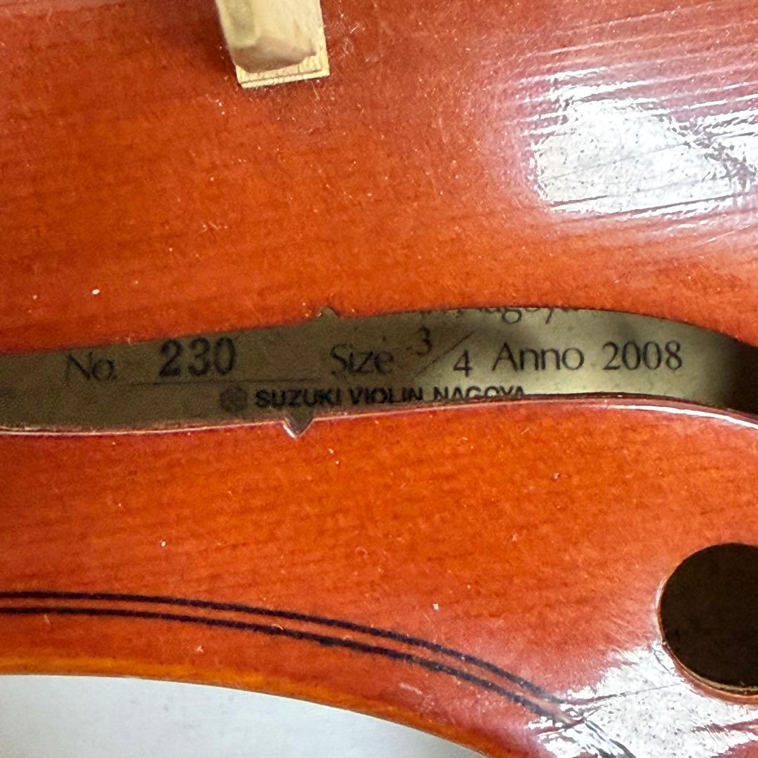 SUZUKI No.230 3/4サイズ 2008年製 弓 ケース付き