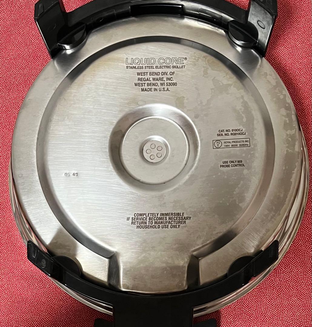 【稼動品】ロイヤルクイーン リキッドコア電気フライパン 電気鍋 蓋なし