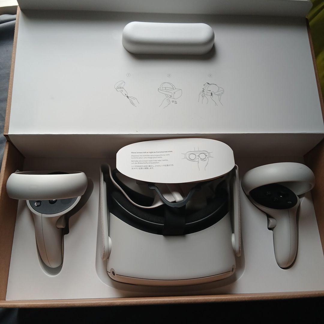  Quest 2 VRヘッドセット　別売ヘッドストラップとケース付