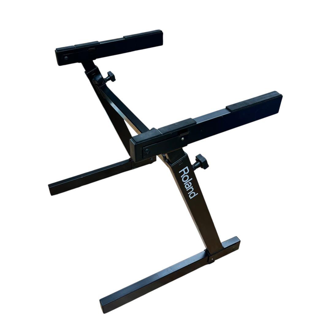 【良品】Roland 電子ピアノ用 シンセサイザー用スタンド 黒 KS-18Z