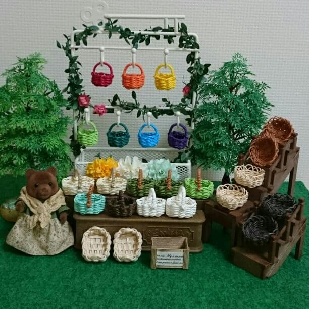 ☆終了です☆ ２名限定オーダー ミニチュアのカゴ エコクラフト