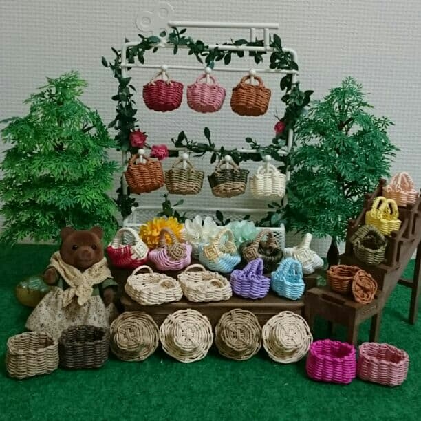 ☆終了です☆ ２名限定オーダー ミニチュアのカゴ エコクラフト