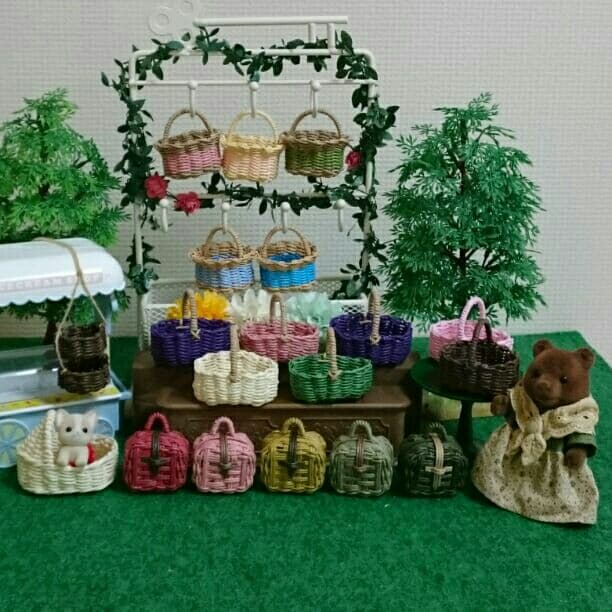 ☆終了です☆ ２名限定オーダー ミニチュアのカゴ エコクラフト