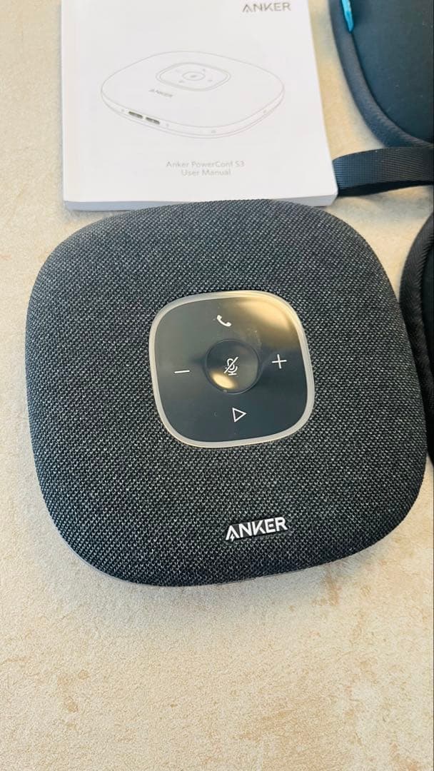 Anker PowerConf S3 グレー ファブリック マイク　スピーカー