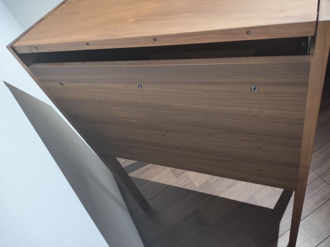 カリモク　木目　収納付きドレッサー・鏡台　ウォルナット