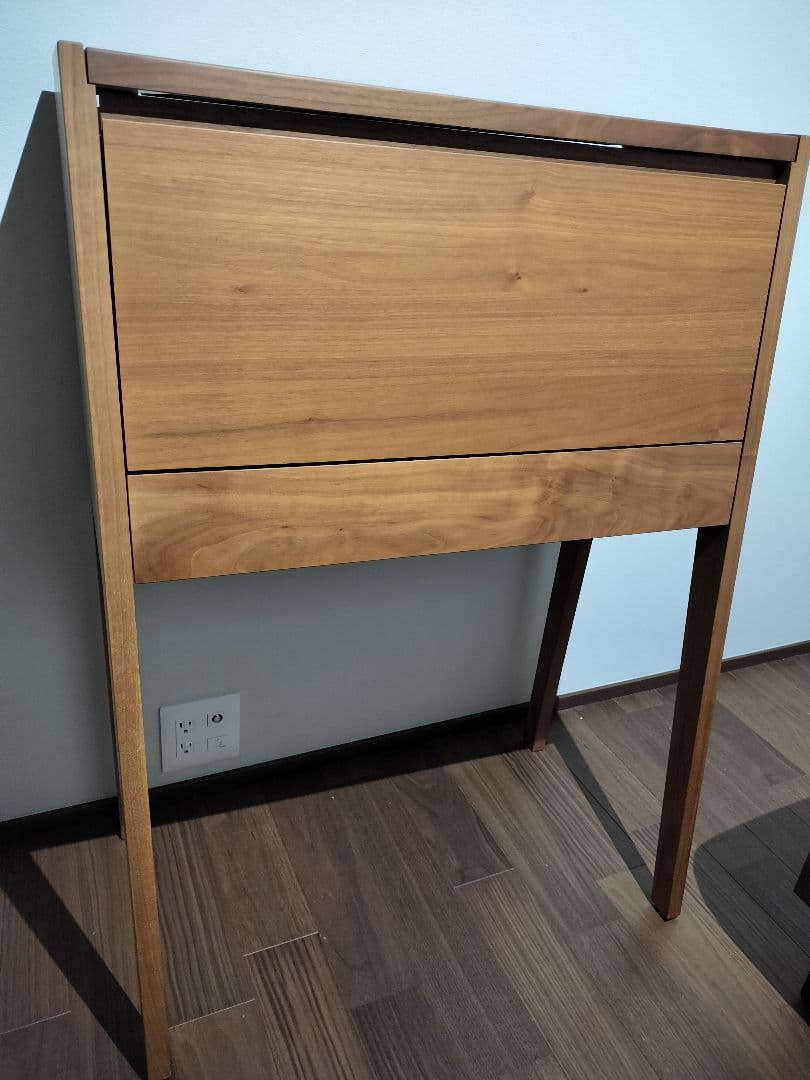 カリモク　木目　収納付きドレッサー・鏡台　ウォルナット