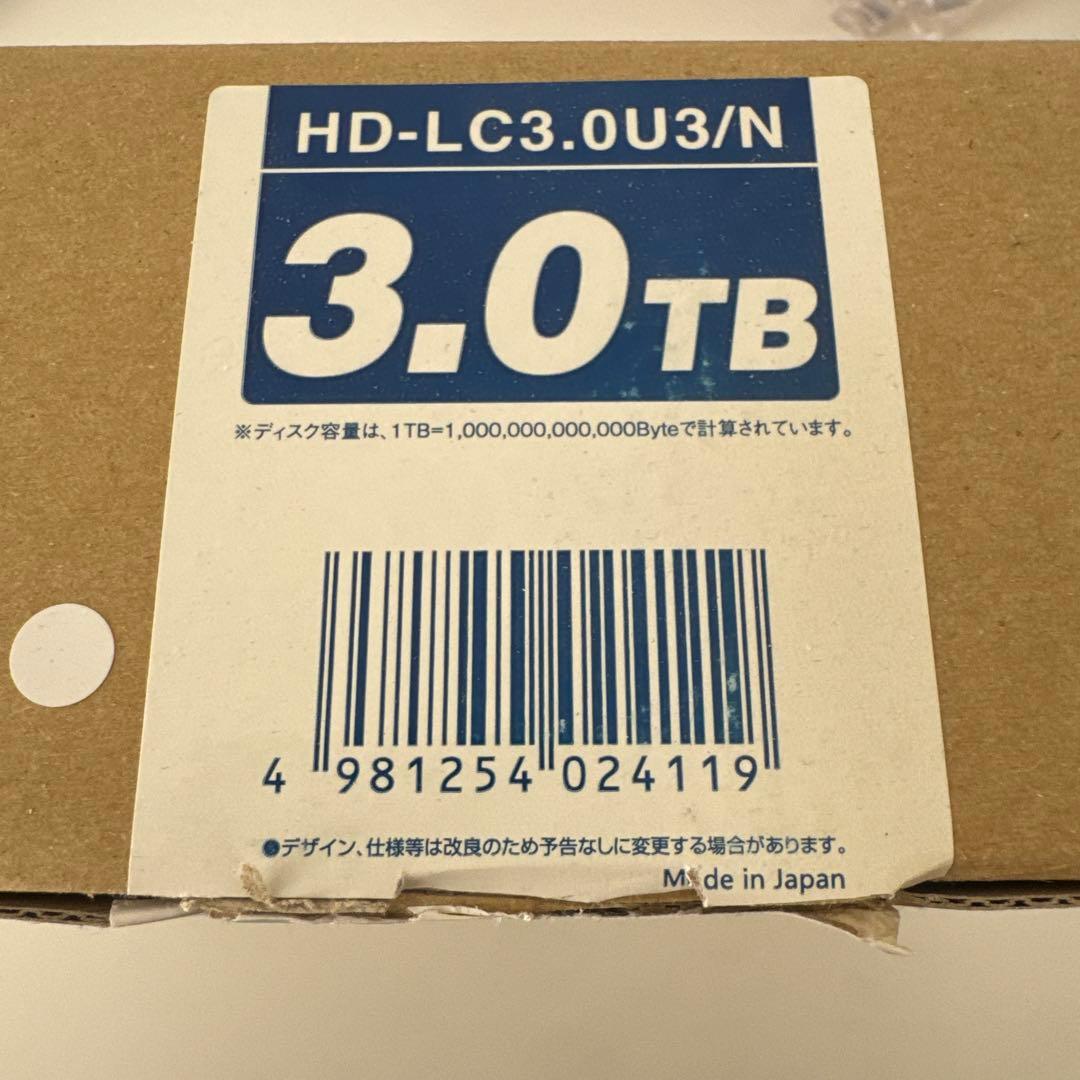 Buffalo HD-LC3.0U3/N 3TB 外付けHDD