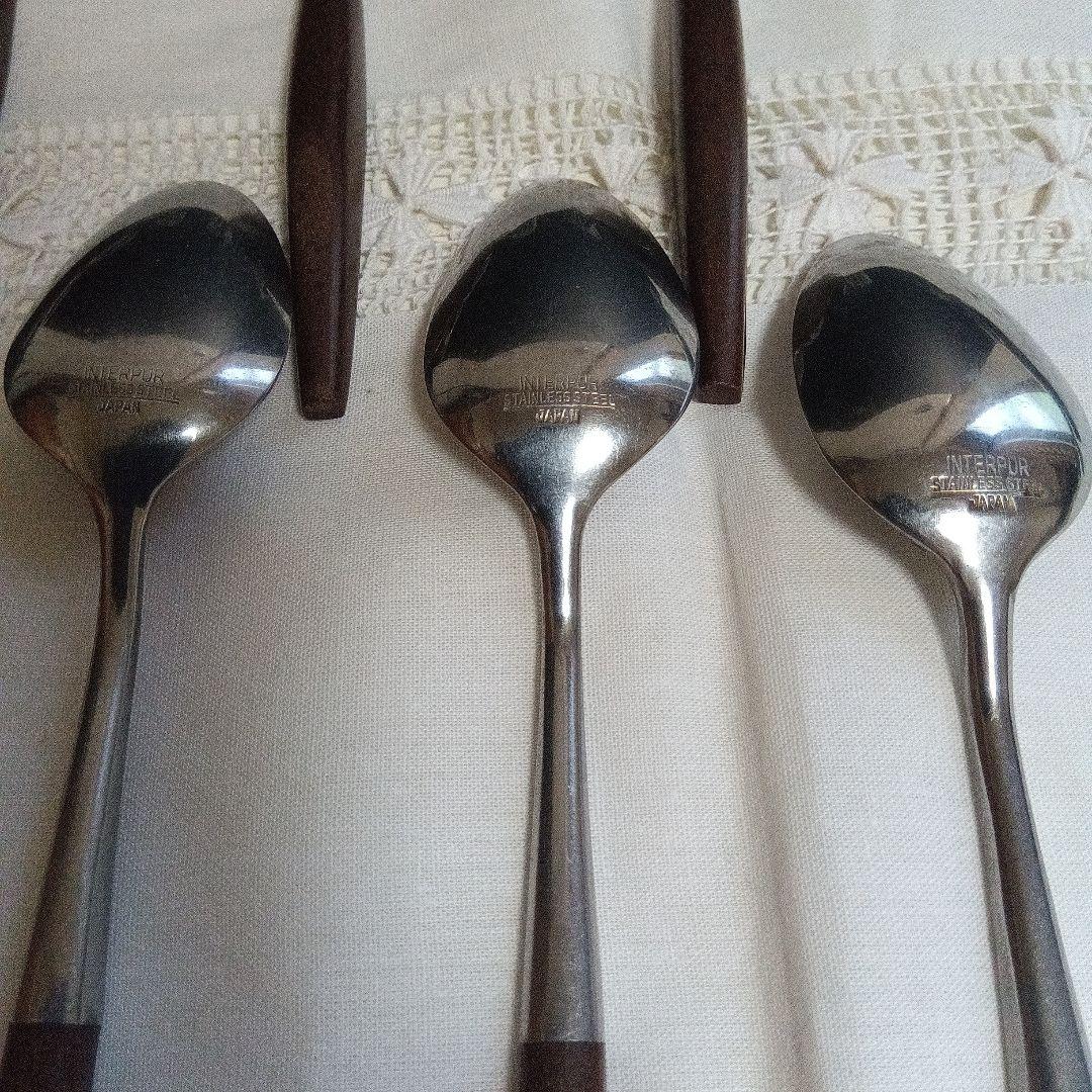 ミッドセンチュリー　カトラリー　フォーク／スプーン２種　12本