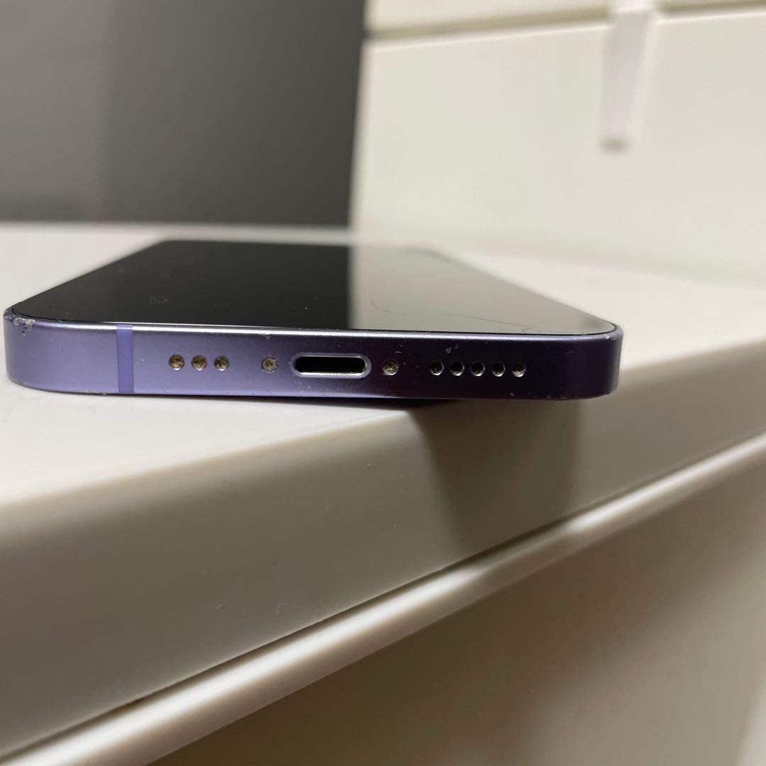 iPhone12 128GB パープル 動作OK 画面割れ
