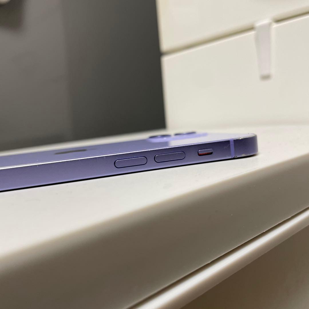 iPhone12 128GB パープル 動作OK 画面割れ