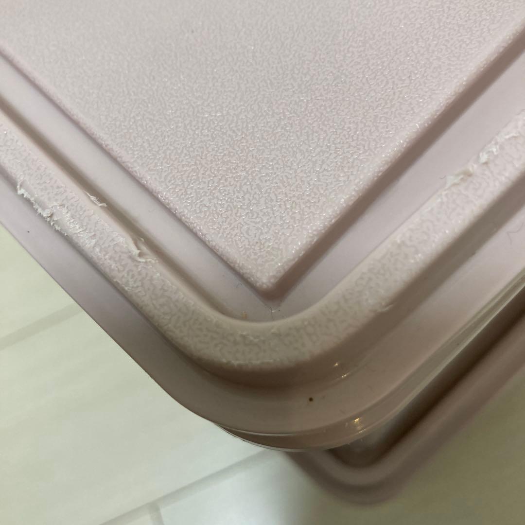 週末値下げ【タッパーウェア】衣装ケース スーパーケース くすみピンク 2個