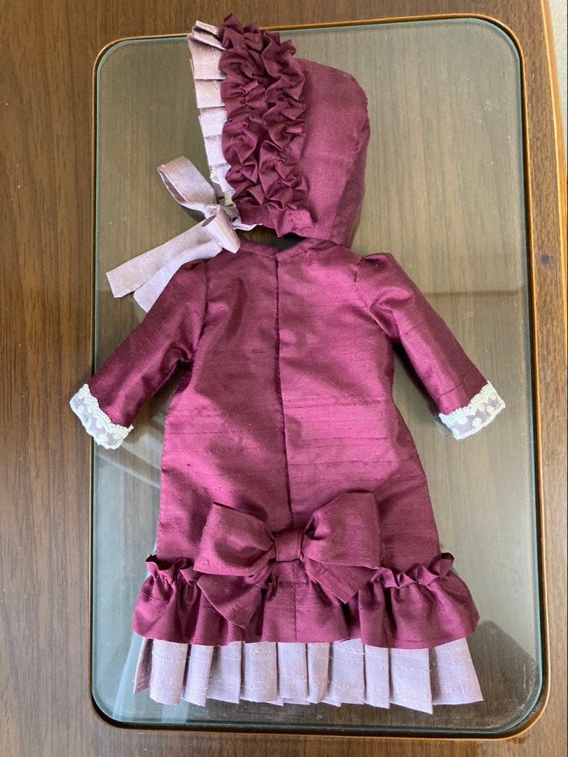 アンティークドール　ドレス　ワンピース　ボンネット