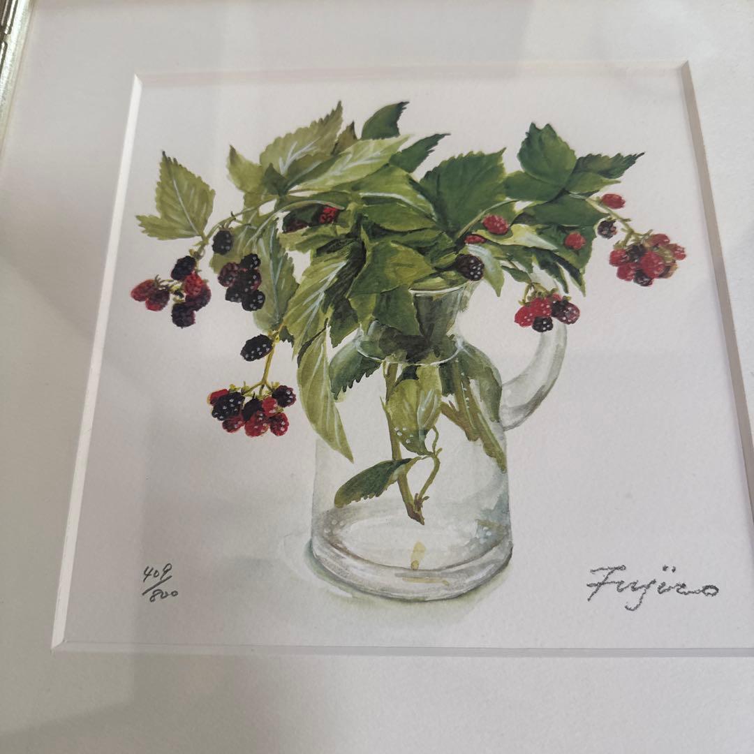 と*こ様 橋本不二子　絵画　ブラックベリー