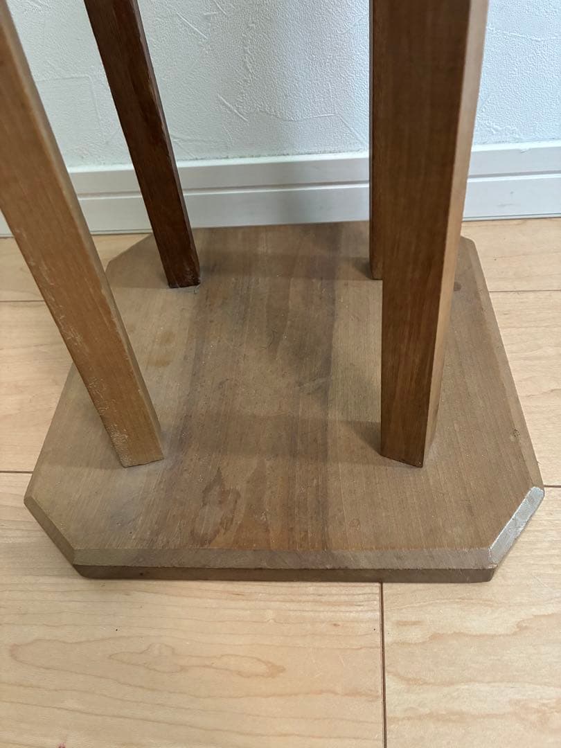 木製　丸台　組紐　古道具　台