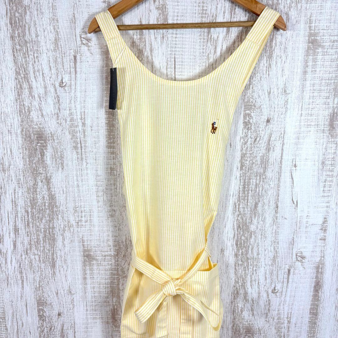新品未使用 ラルフローレン カラーポニー ロゴ刺繍 ストライプ エプロン