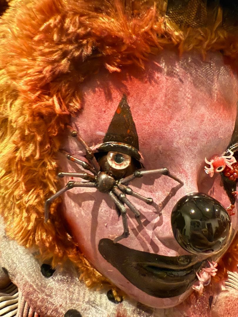 グロ注意❤️蜘蛛の目玉　特大ピエロクマ　ぬいぐるみ　ホラー　スパイダー