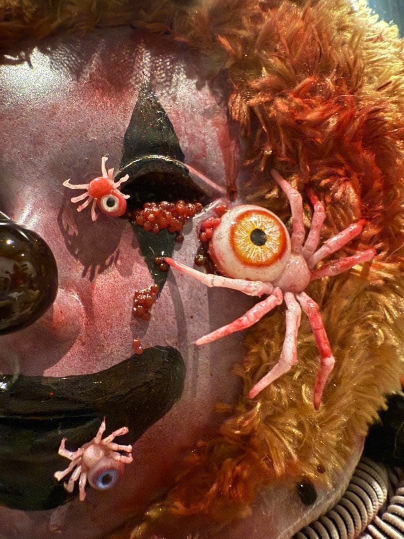 グロ注意❤️蜘蛛の目玉　特大ピエロクマ　ぬいぐるみ　ホラー　スパイダー