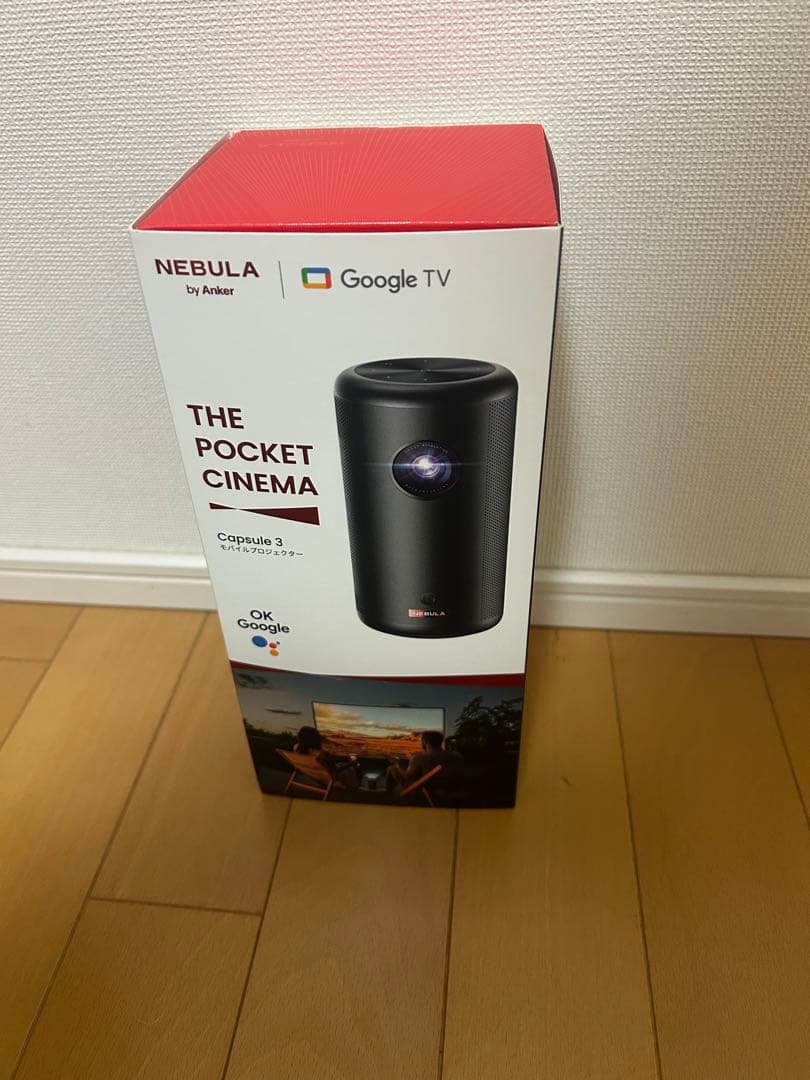 Nebula プロジェクターcapsule3 箱、リモコン、ケーブル、電池