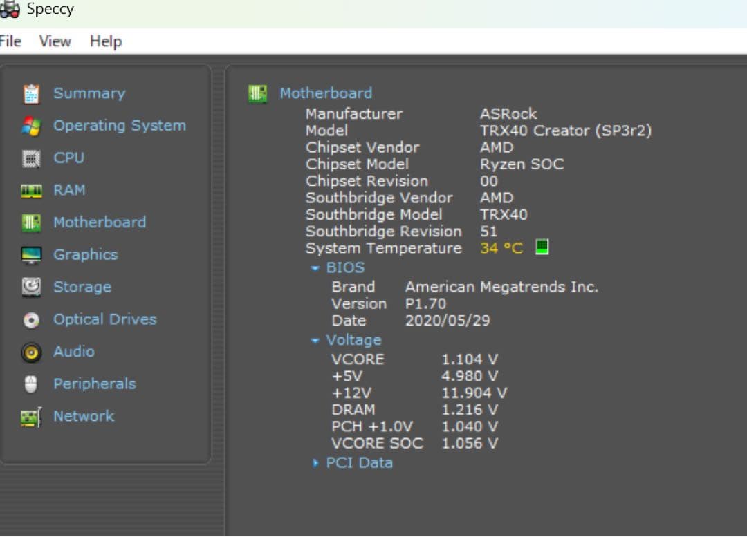 AMD Threadripper 3960x + trx40動作確認済み