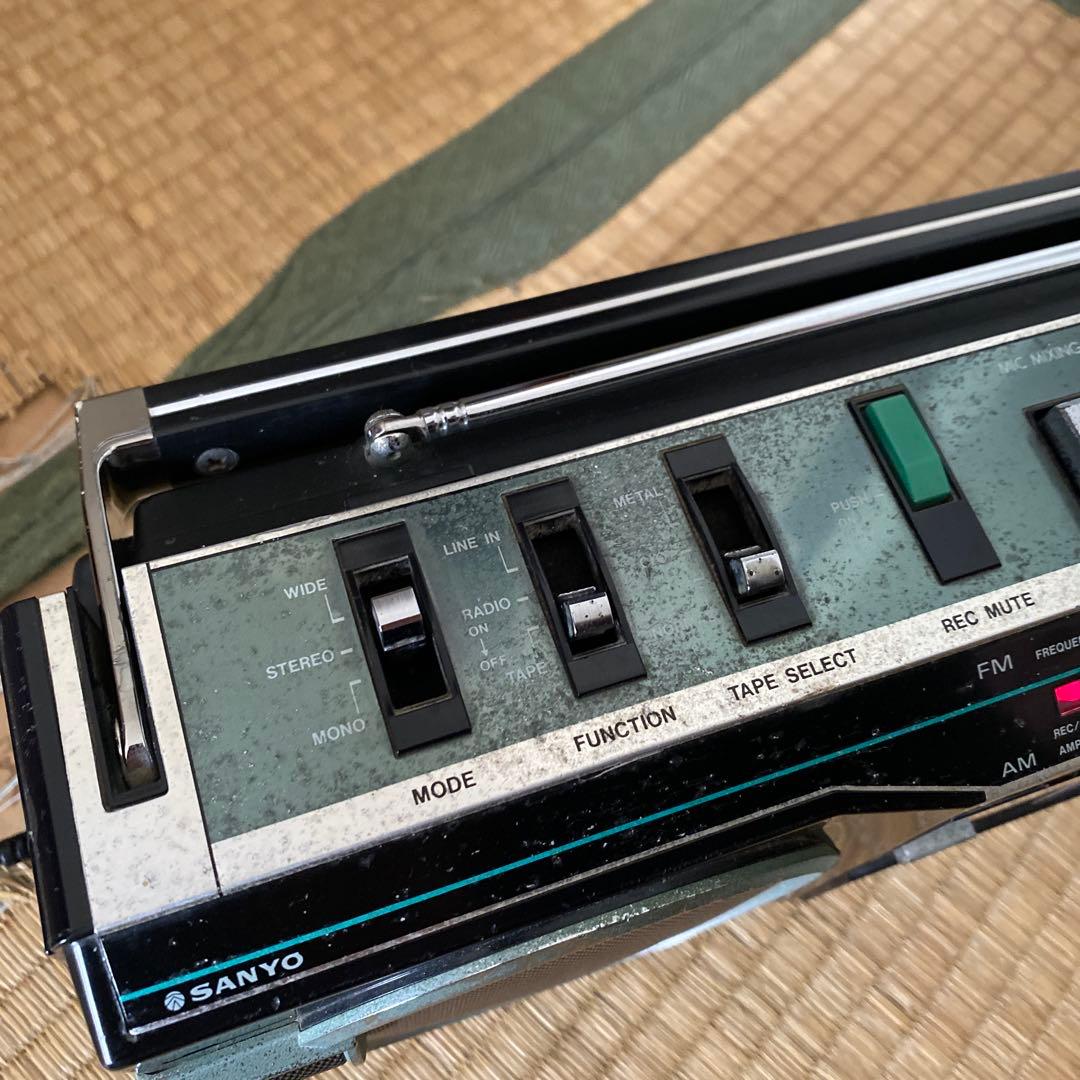 希少色‼️ サンヨー おしゃれなテレコ U4SF ラジカセ 昭和レトロ
