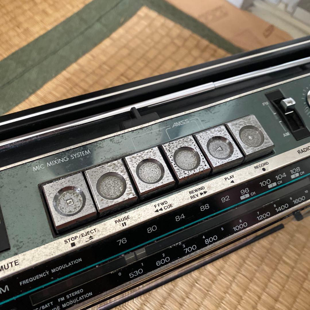 希少色‼️ サンヨー おしゃれなテレコ U4SF ラジカセ 昭和レトロ