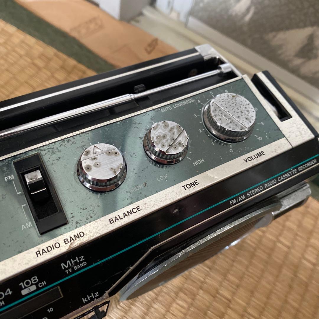 希少色‼️ サンヨー おしゃれなテレコ U4SF ラジカセ 昭和レトロ