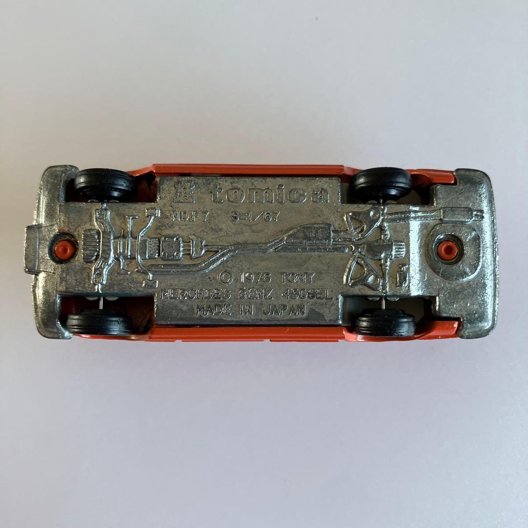■絶版》トミカ【日本製】メルセデス ベンツ 450SEL/朱色☆外国車セット単品